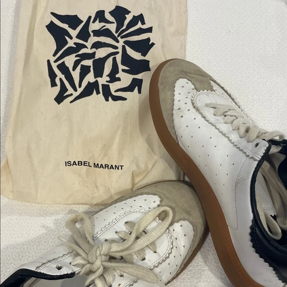 Isabel Marant Bryce leather sneakers White Lace-Up - Picture 9 of 9